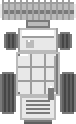 Pixel-art combine harvester from the game